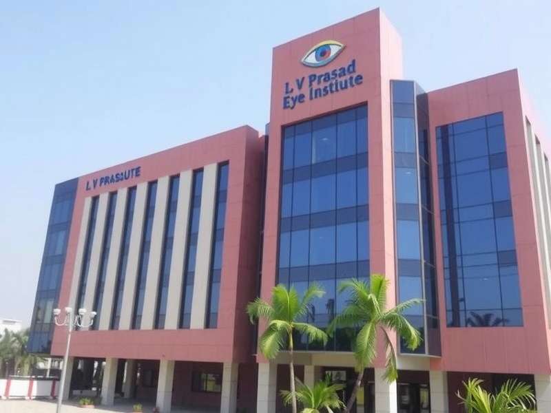 Modern hospital building of L V Prasad Eye Institute